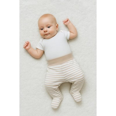 Baby Service Kojenecké polodupačky bavlna béžový proužek – Hledejceny.cz