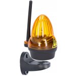 Oranžový výstražný LED maják s anténou 12/24/230 V, AC/DC, držák pro boční úchyt, rozměr ø76 x 125, svítivost 739 lux (nevhodný k řídicí jednotce CT-102) – Sleviste.cz