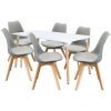 Jídelní stůl IDEA nábytek Jídelní stůl 160 x 90 QUATRO + 6 židlí QUATRO šedé