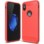 Pouzdro AppleKing odolné s karbonovým vzorem iPhone X / XS - červené – Hledejceny.cz