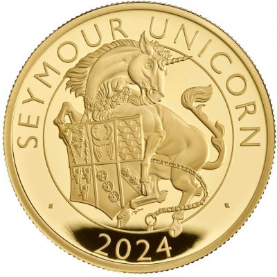 The Royal Mint zlatá mince Seymour Unicorn Royal Tudor Beasts 2024 1 oz