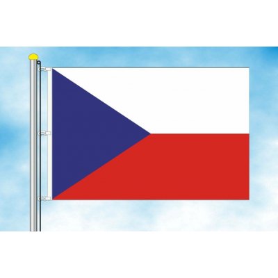LIBEA, s.r.o. Česká vlajka 30×45 cm Uchycení: Karabiny na stožár – Hledejceny.cz
