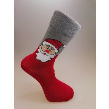 Dospělé ponožky Mikuláš červená