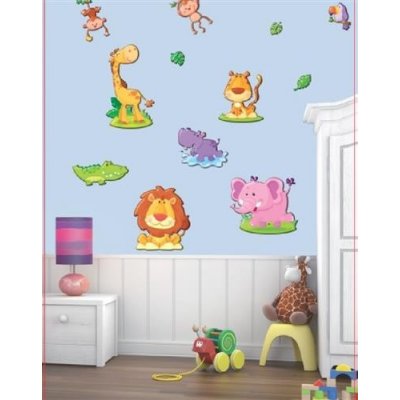 IMPOL TRADE SLK-6902 3D samolepky na zeď - zvířátka , rozměr 60 x 32 cm – Hledejceny.cz