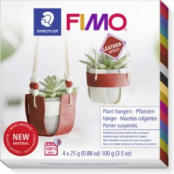 FIMO Modelovací hmota leather-effect DIY KVĚTINÁČ na zavěšení