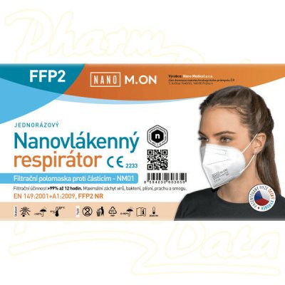 Nano M.ON nanovlákenný respirátor FFP2 bílý 1 ks – Sleviste.cz