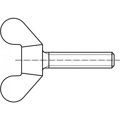 PROFISTYL DIN 316 GT Šroub křídlový, německá forma GT MICKEY mosaz MS Varianta: DIN 316 GT Šroub křídlový, německá forma GT MICKEY MS M06x016 – Zboží Mobilmania