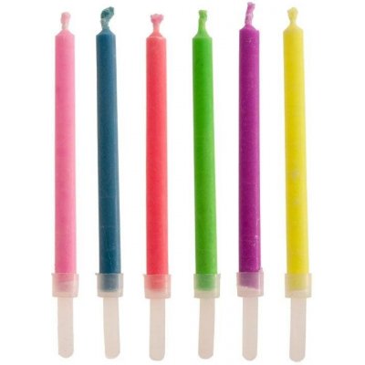 Dekora Barevné dortové svíčky se zápichem – Zboží Mobilmania