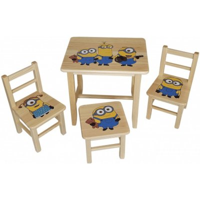 Drew-mix Dětský stůl ze dřeva se židličkami Mimoň Vzor 27 – Zboží Mobilmania