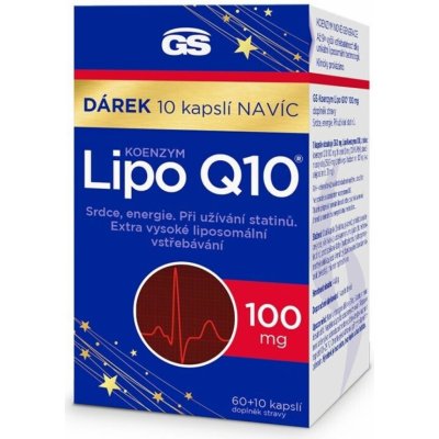 GS Koenzym Lipo Q10 100 mg 2024 60+10 kapslí – Hledejceny.cz