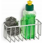 Zeller Present Kovový držák ke dřezu na mycí potřeby, s 2 přísavkami, 14x6x6cm SPONGE Z14691 – Zboží Dáma