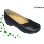 Aldex 1738 Dámské kožené mokasíny na klínku černé – Zboží Mobilmania