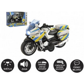 Teddies Motorka policejní 12cm kov/plast na baterie