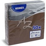 Wimex ubrousky 2V hnědé 50ks 33x33cm – Zboží Dáma