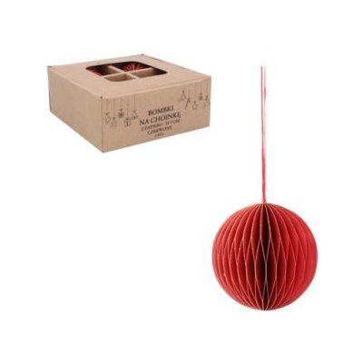 Bestent Dekorační papírové ozdoby Červené 7 cm 6ks – Zboží Mobilmania