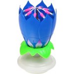 GoDan Dortová svíčka hrající s fontánou modrá – Zboží Dáma