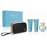 Versace Dylan Turquoise EDT 100 ml + sprchový gel 100 ml + tělové mléko 100 ml + kosmetická taška dárková sada – Zboží Mobilmania