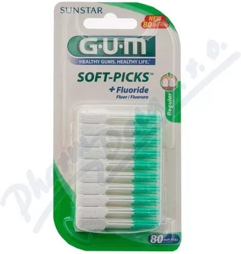 GUM Soft-Picks masážní mezizubní kartáčky s fluoridy velikost Regular ISO 1 80  ks od 210 Kč - Heureka.cz