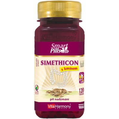 Vitaharmony Simethicon s kmínem SmartPills 120 tobolek – Hledejceny.cz