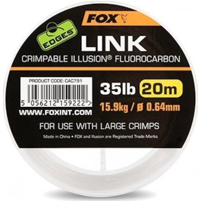 FOX Edges Link Illusion Flurocarbon 20m 0,53mm 25lb – Zboží Mobilmania