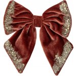 Bloomingville Vánoční dekorace mašle Ruby Red, červená barva, kov, textil – Hledejceny.cz
