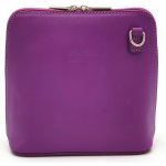 Made In Italy kožená kabelka 1112 fialová – Zboží Mobilmania