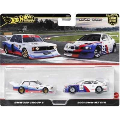 Mattel Hot Wheels Premium BMW 320 GROUP 5 a 2001 BMW M3 GTR, JBK99 – Zboží Dáma