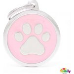 My Family Big Circle Paw gravírovateľný přívěsek 3,93 x 3,17 cm – Zboží Mobilmania