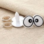 Bezpečnostní oči, 21-0915 spojené černo-bílé, 29x17mm – Zboží Dáma