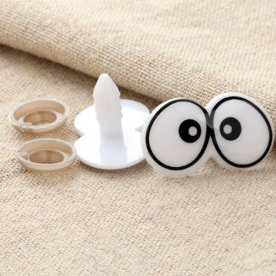 Bezpečnostní oči, 21-0915 spojené černo-bílé, 29x17mm – Zboží Dáma