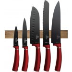 Berlingerhaus Sada nožů s magnetickým držákem Burgundy Metallic Line 6 ks – Zboží Dáma