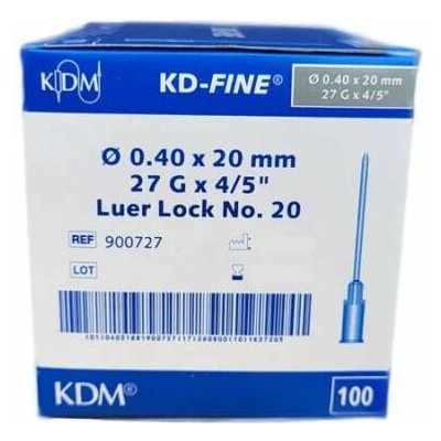 KD Medical Injekční jehla KD-Fine 27 G 0,4 x 20 šedá 100 ks – Hledejceny.cz
