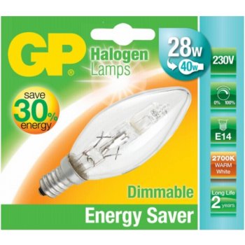 GP Lighting Halogen svicka 28W 230V E-14 Teplá bílá 350 lm