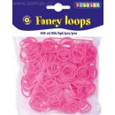 Loom bands Gumičky RUBBER LOOPS 500ks - růžová