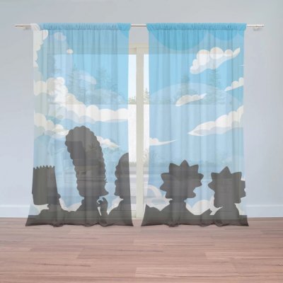 Sablio Záclony Cartoon 2: 2ks 150x250cm – Zboží Mobilmania