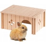 Ferplast SIN dřevěný domeček pro drobná zvířata L 34,5 x 24 x 16,5 cm – Zboží Mobilmania