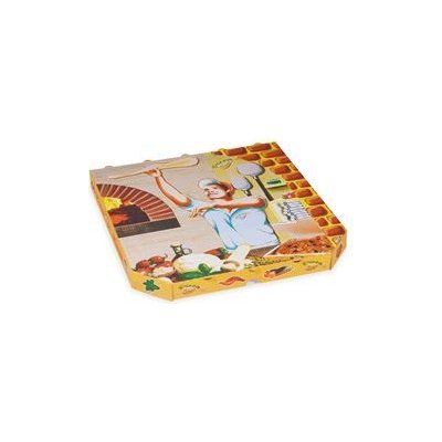 Krabice na pizzu z vlnité lepenky 32 x 32 x 3 cm (100 ks) – Zbozi.Blesk.cz