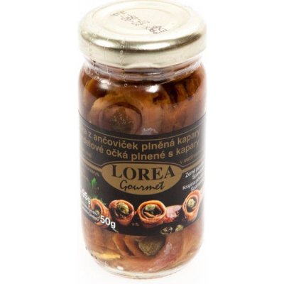 Lorea Ančovičky Očka v oleji plněná kapary 95 g – Zboží Dáma