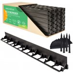 Unigardia Eco Neviditelný obrubník 7,8 cm x 24 m se 100 kolíky černá 1 ks – Sleviste.cz