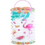 Party Pal Papírový lampion, Havaj party, Plameňák, 14,5x25cm – Zboží Dáma