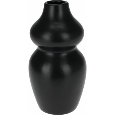 Home Styling Collection Dekorační keramická váza, výš, 14 cm, černá černá – Zboží Dáma