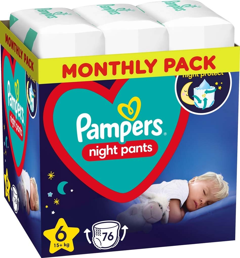 Pampers Night Pants 6 76 ks od 699 Kč - Heureka.cz