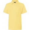 Dětské tričko James & Nicholson dětská polokošile JN070k světle žlutá