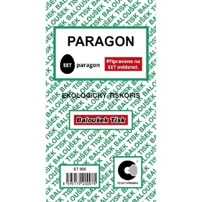 Baloušek Tisk ET005 Paragon nečíslovaný 50 listů – Zboží Dáma