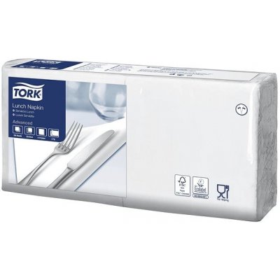 Tork ubrousky oběd bílé 2V 33x33 cm 200 ks – Zboží Mobilmania