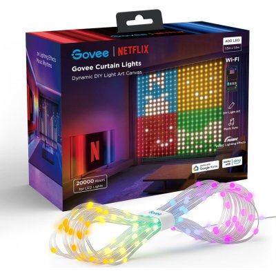 Govee RGBIC Curtain Light 520 LED 1.5 × 2 m – Sleviste.cz