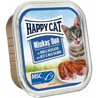 Happy Cat Minkas Duo Hovězí & Divoký losos 100 g – Sleviste.cz