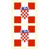 Arch Tetovací obtisky na obličej i tělo Chorvatsko vlajka 1 motiv