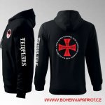 mikina s kapucí Templář 2MZ černá – Zboží Mobilmania