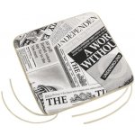 Bellatex Sedák EMA hladký Noviny černá, bílá 40x40 cm – Zboží Mobilmania